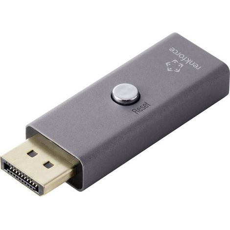 [NEUWERTIG] B-Ware Renkforce EDID Emulator DisplayPort Adapter Monitor TV Headless Aluminium 8K UHD (1/2)