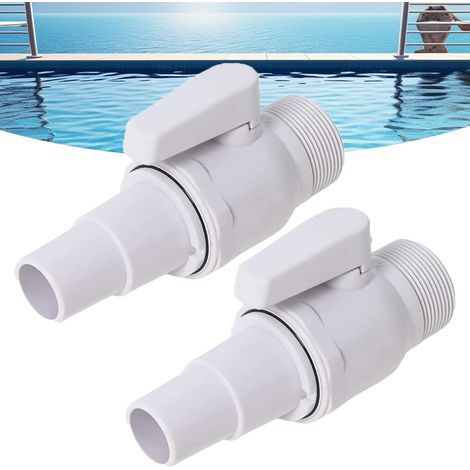2-teiliges Pool-Absperrventil, Kolbenventile für Schwimmbecken, Gartenschlauchanschluss, Poolpumpen-Schlauchanschluss (1/5)