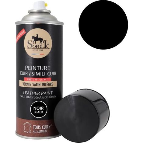 Pittura Pelle (NERO) con Vernice Integrata - SOFOLK - Manutenzione per Sedili e Volante di Auto, Divano, Scarpe, ecc. (1/4)