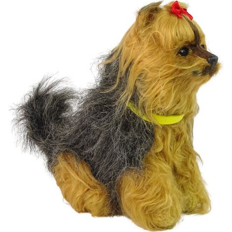 Peluche Chien interactif Yorkshire Terrier aboie avec queue qui bouge