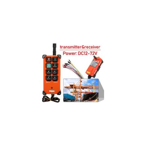 Telecomando wireless per gru DC12-72V, ricetrasmettitore di alta qualità per paranchi industriali e gru a ponte F21-E1B