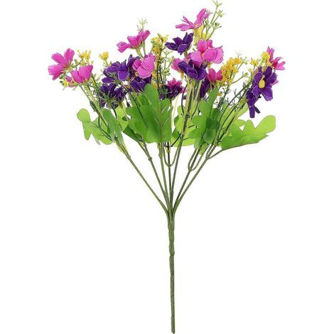 Künstlicher Cineraria-Blumenstrauß für Zuhause, Büro oder Partydekoration (lila) (1/4)