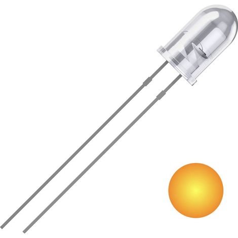 Quadrios 2111O179 LED jaune rond 5 mm 2500 mcd 25 ° 20 mA 2 V (1/2)