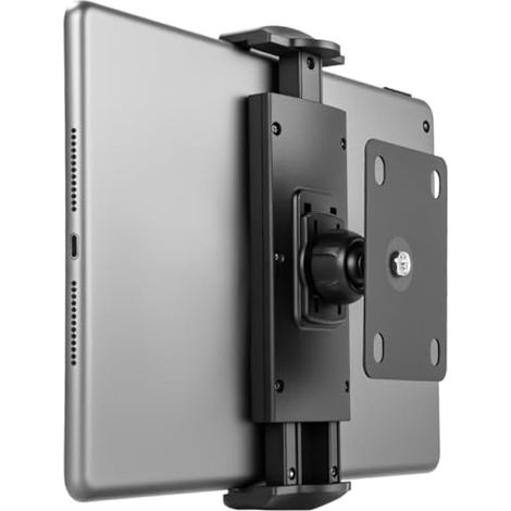 Support mural rotatif à 360° pour tablette 4,7-14" en aluminium (1/4)