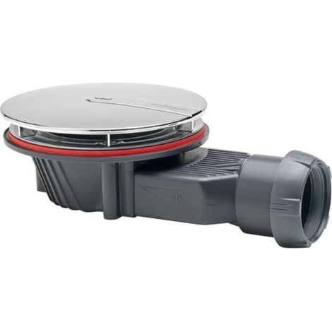 Desagüe de ducha extraplano WIRQUIN Slim+ D90 con cúpula de metal cromado (1/4)