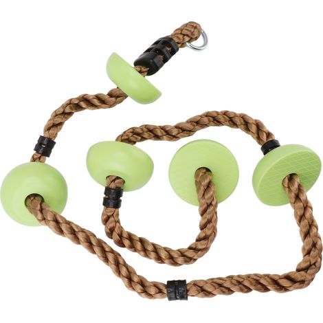 Corde d'escalade pour enfants en polypropylène et plastique de 2 mètres (6,5 pieds), idéale pour l'exercice d'équilibre et la balançoire d'arbre. (1/5)