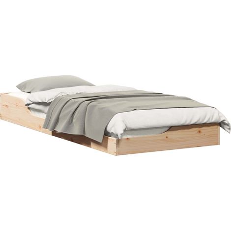 Maison Exclusive - Estructura de cama Marrón 90 x 210 cm Madera d (1/5)