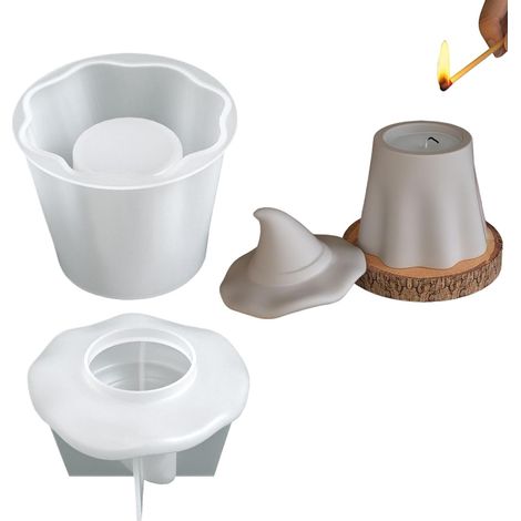 Moule Pot Bougie Fantôme - Moule À Bijoux Et Babioles Avec Couvercle Réutilisable - Silicone Réutilisable Pour Organisation Bijoux, Pots Bougies Et Décorations Halloween (1/5)