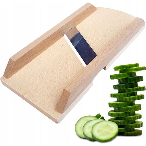 Cortador de pepinos de madera Rallador de verduras pequeño (1/5)