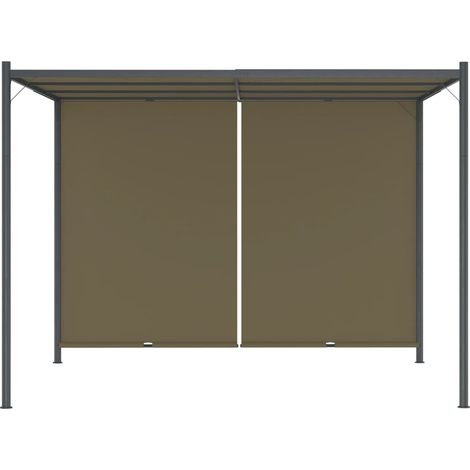 Maison Exclusive - Gazebo da Giardino con Tetto Retrattile 3x3 m Talpa 180 g/m²