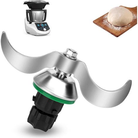 Couteau compatible avec Thermomix TM5 TM6, lame de pétrissage en acier inoxydable de haute précision pour Vorwerk Thermomix TM5, TM6, TMF, sans résidus de pâte, nettoyage rapide du couteau de pétrissa (1/4)