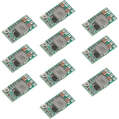 Lot de 10 modules d'alimentation abaisseur Mini DC-DC 12-24 V vers 5 V 3 A Convertisseur de tension réglable 1,8 V 2,5 V 3,3 V 5 V 9 V 12 V (1/5)
