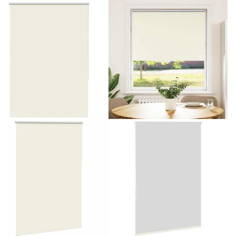 vidaXL Verdunkelungsrollo Cremeweiß 115x150cm Stoffbreite 110,7cm (1/5)