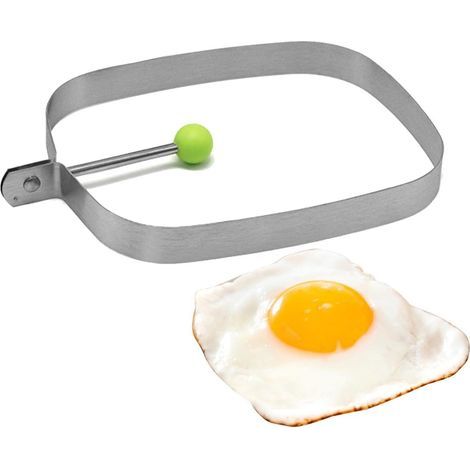 Eivormig Roestvrijstalen rechthoekige pannenkoekenpan met antiaanbaklaag - Draagbare barbecue-accessoires, geschikt voor kamperen, ontbijt binnenshuis, sandwiches en hamburgers (1/5)