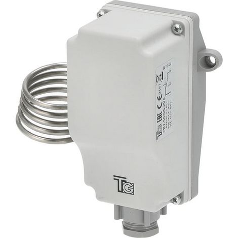 Thermostat à boîtier avec capillaire spiralé