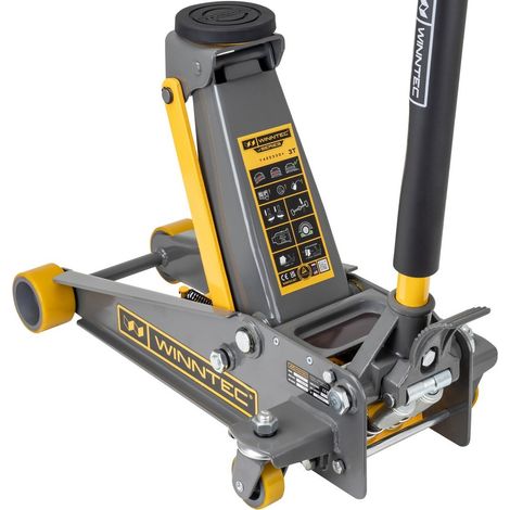 WINNTEC +SERIES 3 Ton Turbo Lifter Trolley Jack - L61.8 x W34.4 x H131 cm