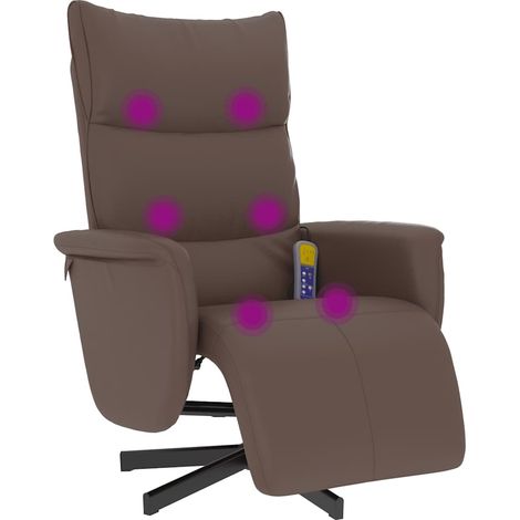 Fauteuil Inclinable - Fauteuil Relax repose-pieds marron similicuir fr17698 (1/5)