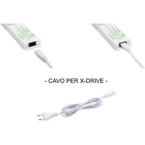 CAVO ALIMENTAZIONE DA MT.2,0 CON SPINA PER ALIMENTATORE X-DRIVER - PROMO-