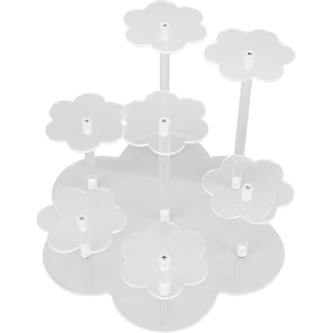 Présentoir en Acrylique pour Organisateur de Parfum, Tour à Dessert pour Bijoux, Bagues, Boucles d'oreilles, Montre, Mini Figurines, Objets de Collection, Cupcakes, Présentoir à Bijoux en (1/5)