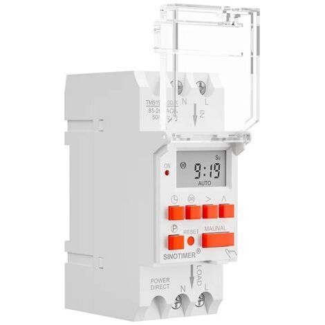 TM919TK Astronomical Timer for DIN Rail，Dawn/Dusk Timer without GPS for Street Lighting，85-265VAC, 30A, Built-in Battery- (1/4)