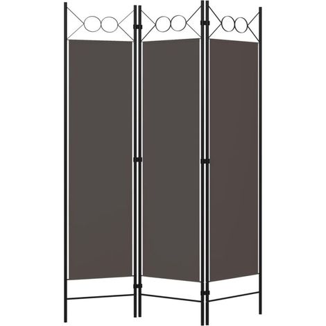 INLIFE Cloison de séparation 3 panneaux Anthracite 120x180 cm (1/5)