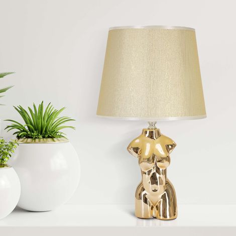 Lámpara de Mesa Bafapa, Requiere 1 Bombilla, Enchufe e27, Pantalla, Beige (1/5)