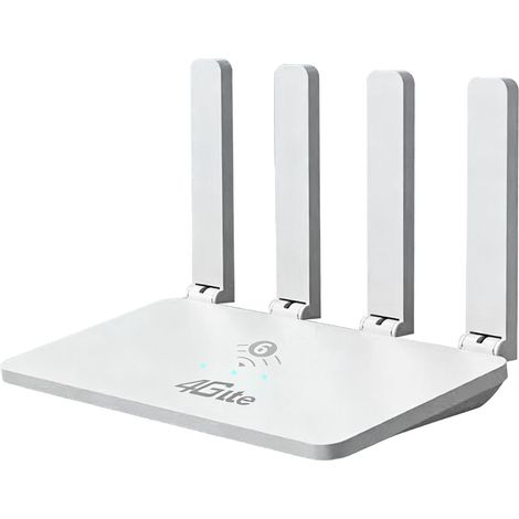 【Maison connectée】Routeur sans fil 4G WiFi 6, routeur 4G prêt à l'emploi, prend en charge 10 appareils, débit de 150 Mbps, antenne repliable, fonction pare-feu (1/5)