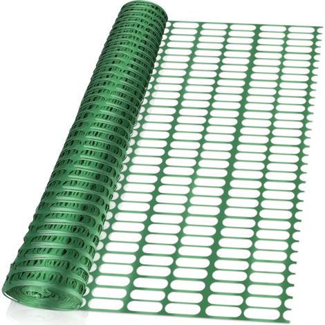 SWANEW Recinzione di protezione in plastica, recinzione mobile 1 rotolo da 1 x 50 m Rete di sicurezza verde Barriera di segnalazione (1/5)