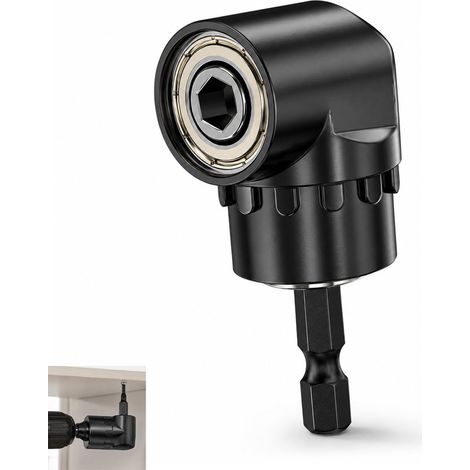 Lot de 2 Tournevis Porte-Adaptateur 105°, Visseuse d Angle 105° avec Extension Flexible, Porte Embout Magnétique pour Perceuse Visseuse, Renvoi d'Angle Multifonction pour Perçage Vissage dans Espaces (1/5)