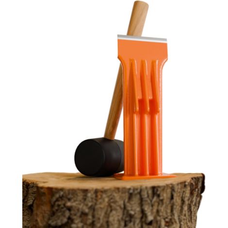 Fendeur manuel de bûches de 22,9 cm monté sur la base – Fendeur de bois de chauffage et de petit bois – Léger, portable et sûr pour fendre le bois efficace et précis – Aucune alimentation