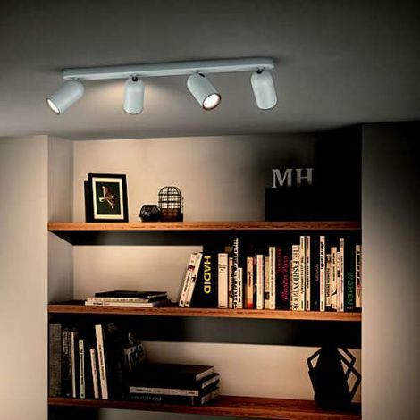 Philips Pongee Spot en saillie à 4 points lumineux (Blanc) - Culot GU10 (1/6)