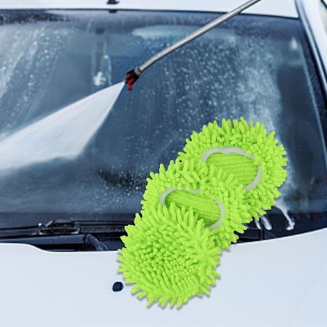 Spin for Mop 3-Pack Replacement Heads for O-Ceda RinseClean 2 Tank System, Green, Chenille Microfiber for Hard Floors, Tile, Wood, Laminate