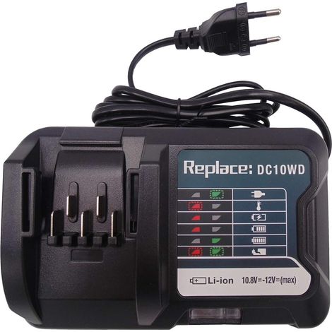 Power DC10WD pour Batterie 10.8 V 12 V Chargeur avec écran LED DC10SB DC10WC BL1015 BL1016 BL1021B BL1041B BL1020B BL1040B 10.8 V 12 V (Prise EU) (Chargeur DC10WD) (1/5)