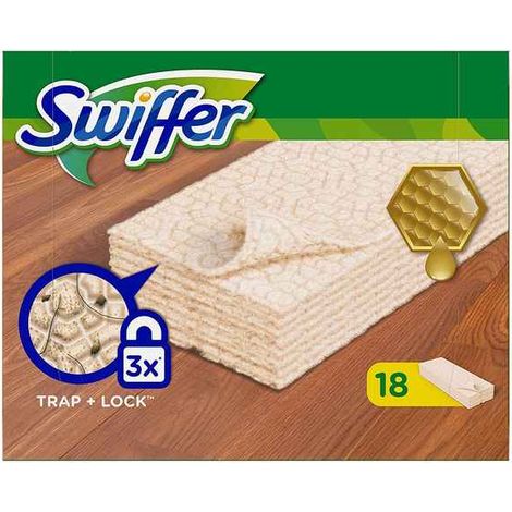 Toallitas de limpieza Swiffer wood & parquet efecto electrostático cera de abeja