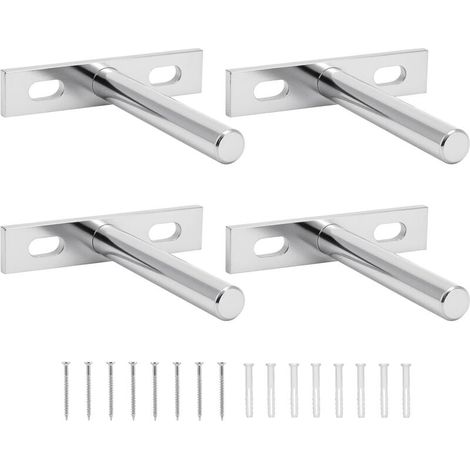 Bardusch 4 Pcs Fixation Invisible pour Étagère Mural en Bois, 75mm Supports Étagères Flottante avec Vis de Montage (1/5)