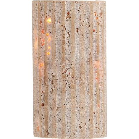 Applique murale créative rétro - Plafonnier de style wabi-sabi japonais - Travertin beige naturel - Spot LED pour allée de salon nordique (1/5)