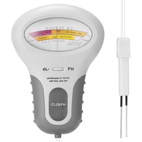 Water quality tester, 2 in 1 pH tester and chlorine meter, CL2 chlorine water quality measuring device for swimming pool aquariums (1/5)