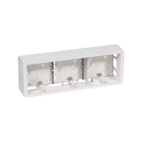 Cadre saillie Céliane 3 postes horizontal ou vertical blanc (080243) (1/2)