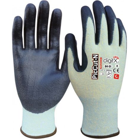Guantes anticorte New Improved PicCut, Cut-C con refuerzo pulgar SAFETOP 9