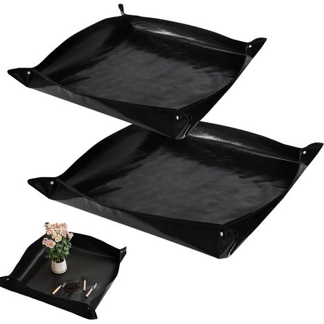 2pcs Tapis de Rempotage de Plantes, Tapis de Jardinage Imperméable, Coussin de Pot de Jardinage Pliable, pour Rempotage Plantes Succulentes Jardin intérieur Plant Care (100x100, 70x70) (1/5)