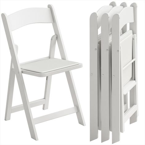 Banc de salle à manger Chaises pliantes blanc résine PU lot (1/5)