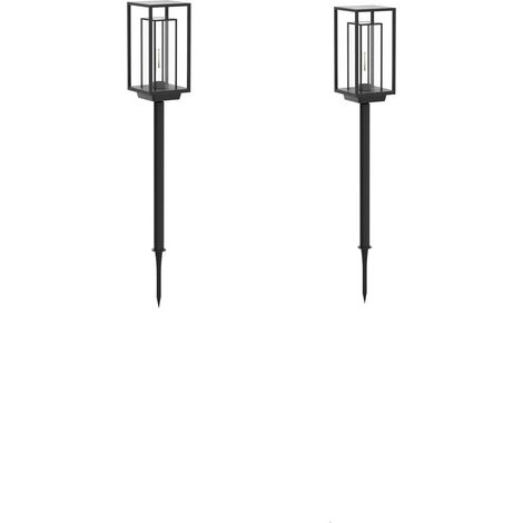 Lampe Solaire Extérieure - 18 Lm - IP65 - ABS - 57 x 7,5 cm - Pour Jardin Terrasse Balcon - 2 Pièces