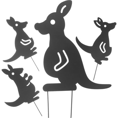 4 Stück Ebene Gartenstecker aus Eisen in Schwarz Kreative