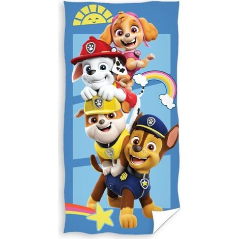 Serviette de plage - Pat' Patrouille - Chase, Marcus, Ruben, Stella - 70x140 cm (1/3)