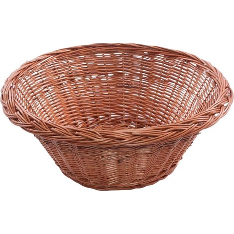 Cesto espositore rotondo in vimini rosso, Ø50H22 cm