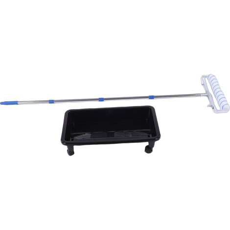 Kit de rouleaux de peinture de 18 pouces, brosse avec poteau d'extension de couvercle de plateau pour les murs intérieurs des pièces de bricolage (1/5)