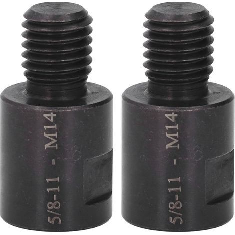 Kit d'adaptateur de meuleuse d'angle 2 pièces, convertisseur de fixation, connecteur de filetage d'interface, polisseuse, foret, outil de connexion 5/8 pouces-11 mâle à M14 femelle (1/5)