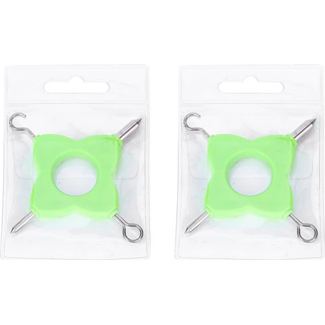 Lot de 2 pinces multifonctions vertes pour pêche extérieure, outil de nœud et dénoueur, accessoire de pêche 4-en-1 (1/5)