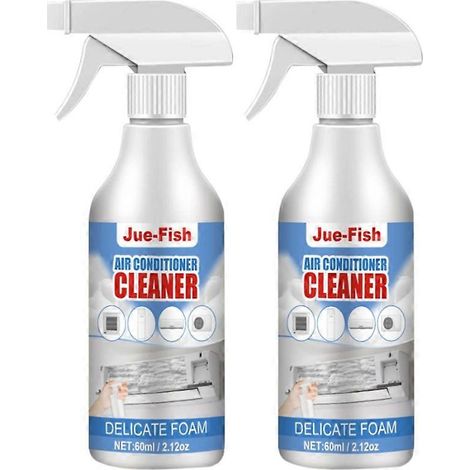 Spray nettoyant pour climatiseur, détartrage du serpentin du condenseur, désodorisant, nettoyage des pales du ventilateur, pulvérisateur moussant pour radiateurs. Quantité : 2 pièces. (1/4)