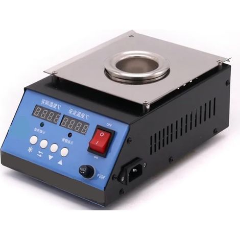 Pot à souder en Acier Inoxydable, température réglable, poêle à étain, Four de, Bain 250W, 30400 Centigrades, dessoudage (1/2)